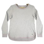 Bean Signature Womens Gray Waffle Knit Long Sleeve Crewneck Top Size M
