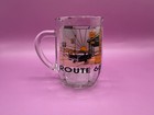 Vintage Route 66  the Mother Road  Advertising Souvenir Glass Cup Beautiful 