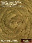 Hr085-100 Morezmore Olive Green 100g 100  Merino Wool Roving Needle Felting