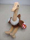 Ty Beanie Baby  stretch  Ostrich Plush 6  Brown
