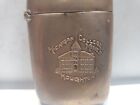 Michigan College Antique Vintage  Brass   Copper Vesta Match Safe Case   6371 31