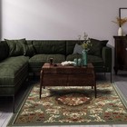 Alfombras Non-skid Non-slip 3x5 Rubber Backing Modern Floral Low Profile Pile   