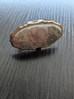 Vintage Floral Enamel Lipstick Holder Ring With Mirror Japan Collectibles Ring