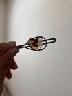 Vintage Western Tie Bar clip - Heart Shaped Agate Silver