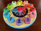Melissa And Doug Shape Sorting Clock Wooden Educational Number Counting Time Toy