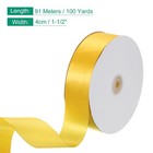 Satin Ribbon 1-1 2 Inch X 100 Yards Golden Yellow Single Face Satin Ribbon