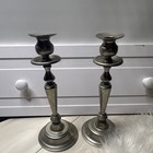 Pair Of Vintage Silver Plated Candlesticks Weighted Candle Holders 10   
