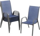 6pcs Patio Chairs  Stackable Textilene Chairs Set Of 6 For Garden And Backyard