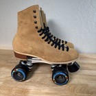 Vtg Riedell Usa Roller Skates Size 7 Sure Grip Super X 5r 130m Suede Kryptonics