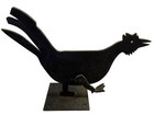 Wrought Iron Foot Scraper Of Strutting Chicken   A Reproduction Of An Original
