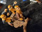 Vintage Cast Iron Mechanical Bank Calamity Rugby Football Coin Bank Works Great