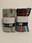 2 Mainstays Fleece Throw Blanket 50x60in Plaid   Coffee Cups