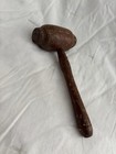 Antique Vintage Turned Wooden Gavel     Primitive Rustic Judge   Auctioneer Mallet