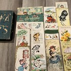 Vintage 1950s Greeting Cards Polka Dots 14 Unused Cards    Envelopes And Box