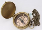 Leather Compass Brass Engraved Gift Pocket Nautical Case With Antique Vintage