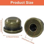 2 Pcs Solid Lamp Finials Caps Tapped Of Tops  Bronze Lamp Finial Tapped 1 4-27 K