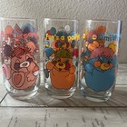 Vintage 1986 Popples Drinking Glasses Set Of 3