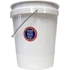  2 Pack  5 Gallon Round Utility Bucket  Comfort Handle  Plastic  White  Pn0149