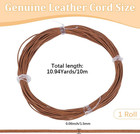 10 94 Yards 1 5mm Cowhide Genuine Leather String Cord For Jewelry Making Round L