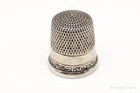 1800s Antique Stern Bros   Company Dome Sterling Silver Thimble Size 8