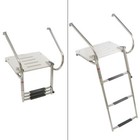 3-step Stainless Steel Telescoping Marine Boat Ladder W  Platform   Handrails