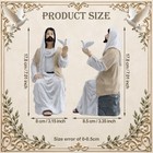 Jesus Christ Statue With Dove Hand Painted Resin Figurine  7 Inch Religious Mode