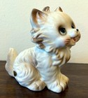 Vintage Josef Originals Persian White Cat Kitten Porcelain Figurine W sticker