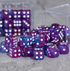 New Dice Cube Set Of 36 D6  12mm  - Galaxy Blue Purple