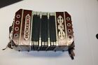 Antique Vintage Concertina  F  Lange  Chemnitz    Case - For Restoration