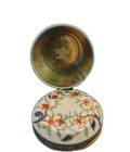 Vtg Floral Butterfly Daher England Round Tin Stash Box Lid Long Island Ny Granny
