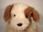 Ty 1995 Patches Classic Plush Dog Puppy 18   2003 Cream Brown Retired Vintage