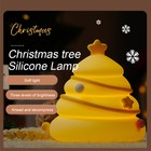 Silicone Led Christmas Tree Night Light Table Lamp Usb Rechargeable For Bedroom