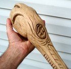 Primitive Antique Onondaga Native American Cultures Handcarved Wood Vtg Artifact