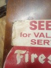 14  x16 In Cardboard Firestone Ad Sign    Speedway Proved Turnpike Safe 