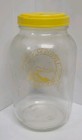 Vintage Lipton Sun Beach Club Rare Tea 1 Gallon Glass Jar Yellow Lid Retro 11 x7