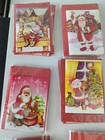 Mini Christmas Cards Envelopes 36 Pack 3d Glitter Santa Snowman Blank Inside