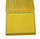 Vintage Yellow Gold 70 s Velvet Box Magnetic Close Jewelry Trinket Box Retro
