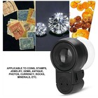 45x Loupe Microscope Magnifying Glass Jewelery Magnifier Focus-adjusting Led Uv