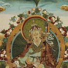35  Decor Tibet Silk Cloth Embroidery Padmasambhava Thangka Mural Tapestry
