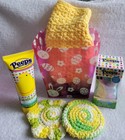Peeps   Hand Made Scrubby   Washcloth Gift Sets -yellow