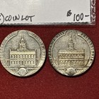 1876-1901 Silver Ann 13th St  Store John Wanamaker Philadelphia Token Lot Of 2 