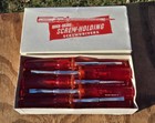 Nos Vintage Quick-wedge 10pc 1834 Red Handle Flat Screw-holding Screwdriver Box