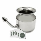 Stainless Steel Ayurvedic Jala Neti Pot For Sinus Congestion With 10 Sachet Salt