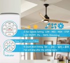 Replacement Remote Control For Select Ceiling Fans  Compatible With Multiple Mod