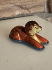 Vintage Tin Litho Friction Toy Chipmunk Made In Japan Small 1950 s
