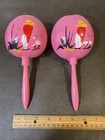 Hand Painted Pink Maracas Made In Mexico
