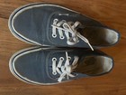 Vintage Vans Authentic Sneakers  Navy Blue  Made In Usa  Womens 7 5 boys 6