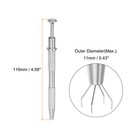 3pcs 4-claw Piercing Ball Grabber Stainless Steel Jeweler s Pick Up Tool  Silver
