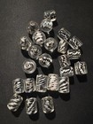 24 Marble Glass Beads  b1114 - Fancy Rare Art Deco  12mm