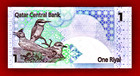 1 Riyal 2008 Qatar Unc Note  p-28a  Not Dated - With Mark For The Blind - Falcon